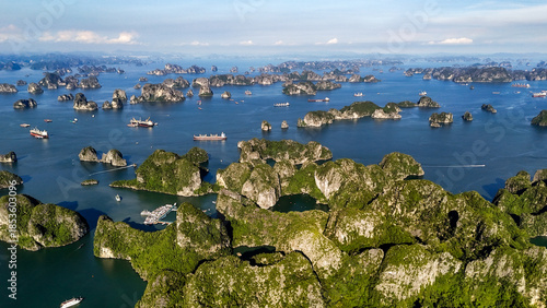 Aerial view of Ha Long Bay