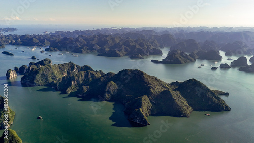 Aerial view of Ha Long Bay