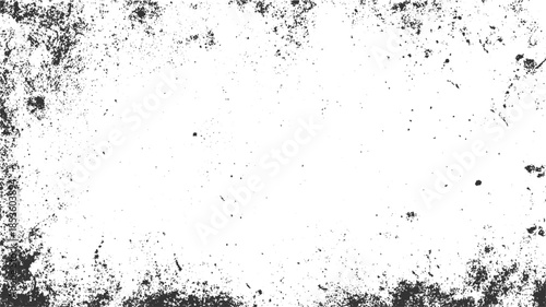 Black speckle grunge texture overlay with white background