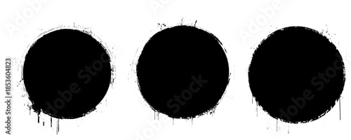 Grunge circles, brush strokes, lines, ink smudges, hand-drawn scribble shapes. Handmade sketchy marks, acrylic stains, charcoal streaks. Paint textures, dry brush effect. Vector illustration