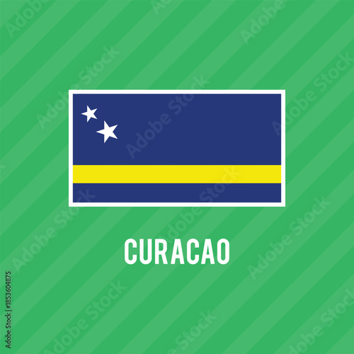 curacao vector flag. Accurate dimensions and official colors. This file is suitable for digital editing and printing of any size.