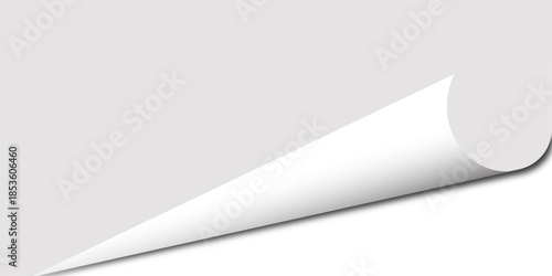 Green torn paper strip with rough ripped edges and soft shadow. Realistic vector horizontal banner design element for creative layouts,curled corner paper