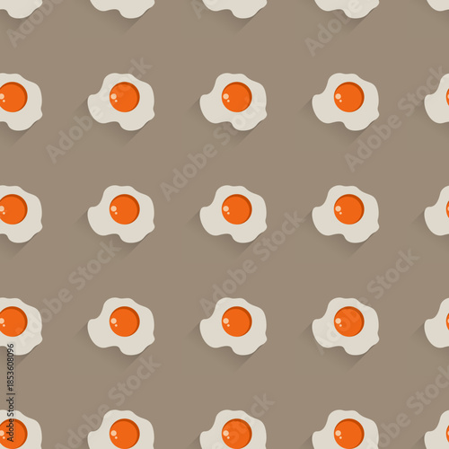 fried eggs seamless pattern background design vector illustration