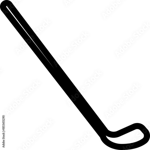 Black Golf Line Style Vector Icon Sports Equipment Symbol and Recreation Outline Graphic Group Featuring Club, Ball, Tee and Course Elements