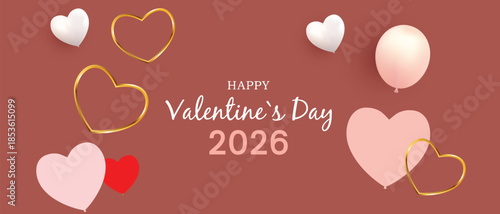 Valentines day sale background with Balloons. Vector illustration.Wallpaper.flyers, invitation, posters, brochure, banners.