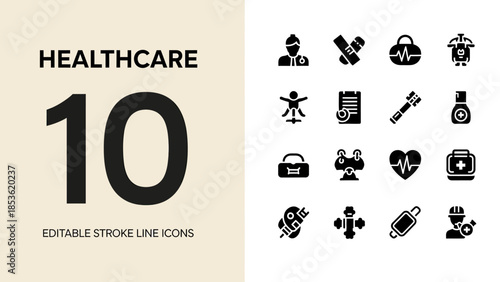 Healthcare and Medical Icons Collection for Digital and Print Media.