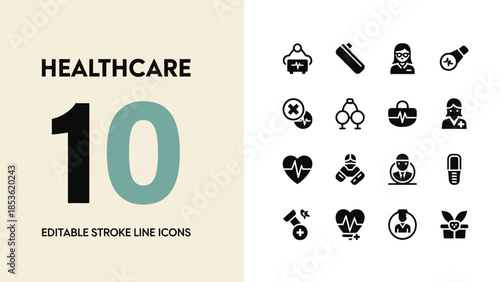 Healthcare and Medical Icons Collection for Digital and Print Media.