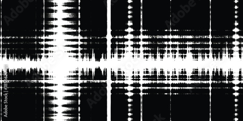 Intersecting digital noise: a monochromatic abstract pattern of lines and glitches