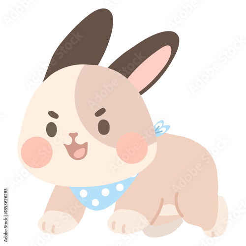Cartoon Rabbit Ready to Run