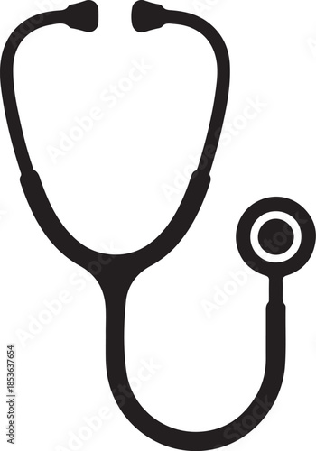 Stethoscope icon for medical professionals and healthcare