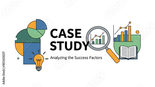 Case study and success factors analysis business concept.