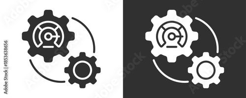Performance Icon Set Vector Collection Isolated In Black And White