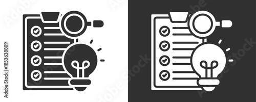 Knowledge Assessment Icon Set Vector Collection Isolated In Black And White