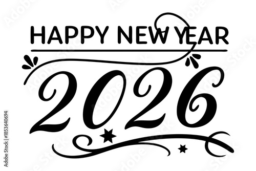 Happy New Year 2026 celebration graphic