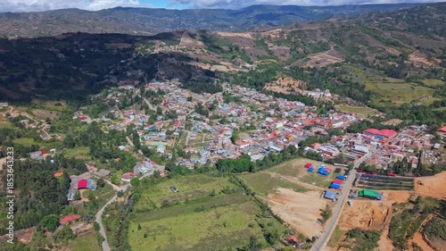 Wallpaper Mural Aerial view of colorful Ráquira, Colombia, famous for pottery and crafts Torontodigital.ca