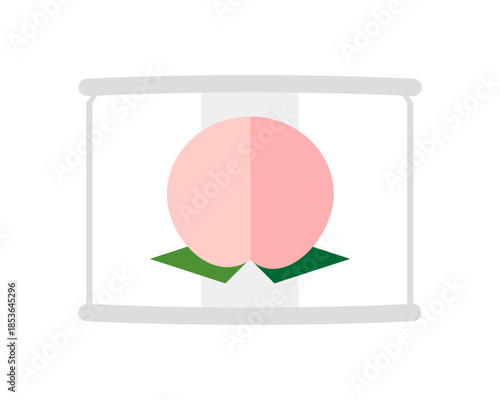 正面から見た白桃の缶詰　ミニサイズ