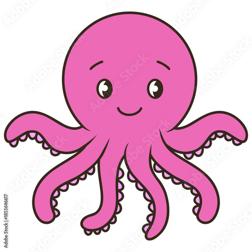 Illustration of a Octopus Animal Cartoon