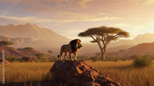 Löwe in freier Wildbahn