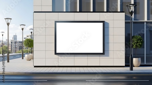 Blank Outdoor Billboard Mockup for Advertising with Copy Space in Urban Environment