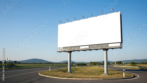 Blank Outdoor Billboard Mockup for Advertising with Copy Space in Urban Environment