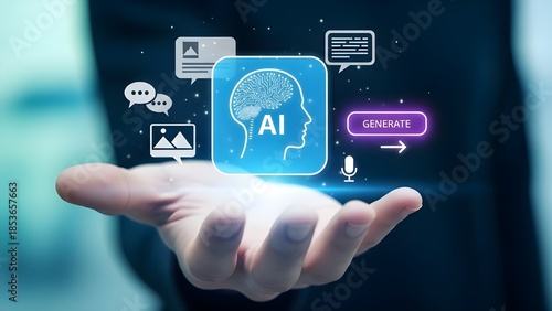 Artificial intelligence generating diverse content forms through modern technology