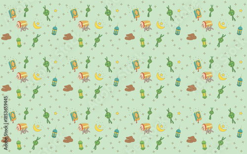 Eid Mubarak Seamless Background Pattern EPS Vector