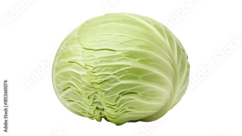 Quadro su tela Fresh light green cabbage isolated PNG, healthy vegetable for salads and cooking
