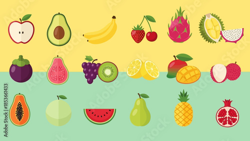 Assortment of Fresh Fruits and Tropical Delights, Perfect for Healthy Eating and Summer Vibes