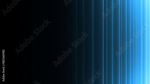 Futuristic Light Blue Vertical Lines on Black Background for Creative Design