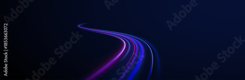 Bright Dynamic Wave with Swirling Lines, Glittering Spark Trails, Glowing Beams and Magical Energy Flow for Abstract Luxury Background