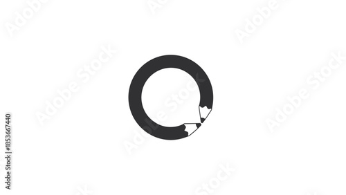 Broken Black Ring with Cracked Edge.