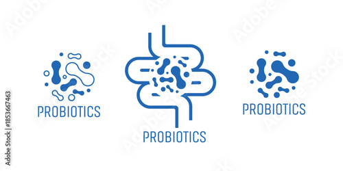 probiotics text healthy lifestyle sign