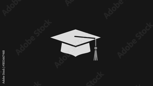 Graduation Cap with Tassel and Diploma.