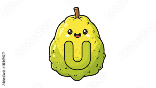 Cute Cartoon Pear Character Illustration 3.
