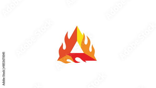 Flame Icon with Orange and Yellow Hues 1.