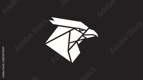 Geometric Eagle Head Logo Design.