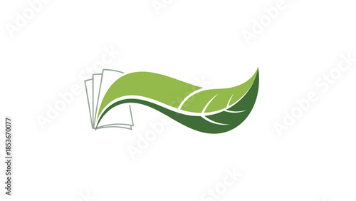 Green Leaf Logo Design Element.