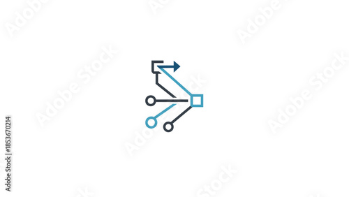 Simple Line Drawing of a Fork.