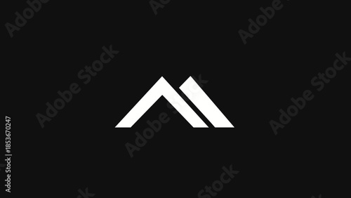 Simple White Arrow Logo Design Element.