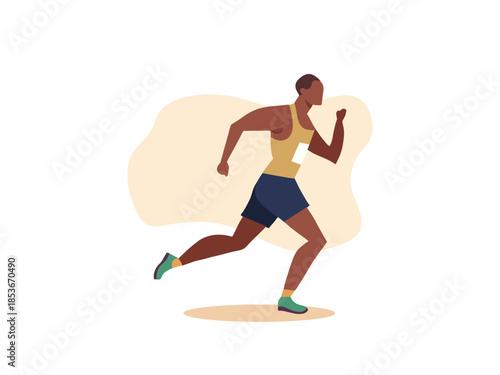 Male and Female Athletes Running and Jogging for Fitness Training