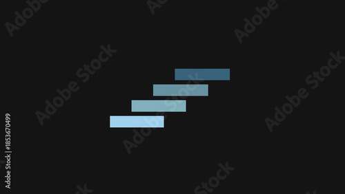 Blue Bars in Ascending Order Formation.