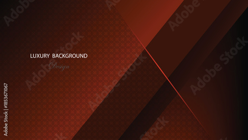 Dark brown abstract background vector design. Luxury brown background with line and ribbon decoration. Suit for banner, award, certificate and others