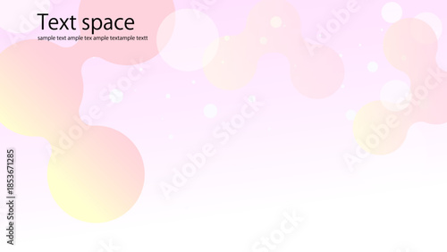 Soft pastel gradient beauty and body care abstract background with translucent bubbles and circles