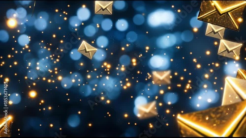 Captivating radiant gold stars cluster with sparkling glitter overlay festive celebration achievement recognition and holiday success visuals.