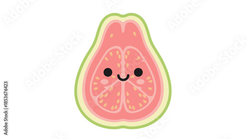 Cute Cartoon Fig Fruit Character Design.