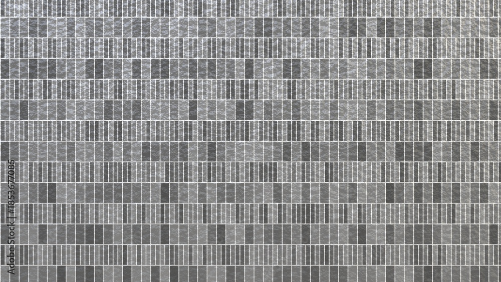 Fototapeta premium Modern Dark Gray Horizontal Grid Tile Pattern for Industrial and Architectural Texture