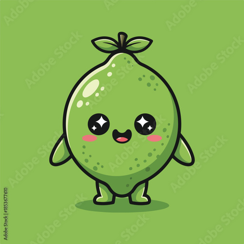 Adorable Cartoon Lime Character