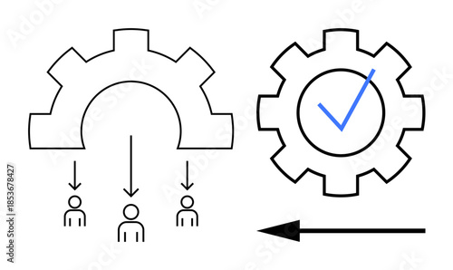 Workflow concept. Workflow symbols process steps, task delegation, and productivity tracking. Workflow ensures smooth transitions and organized business outcomes. For management, efficiency