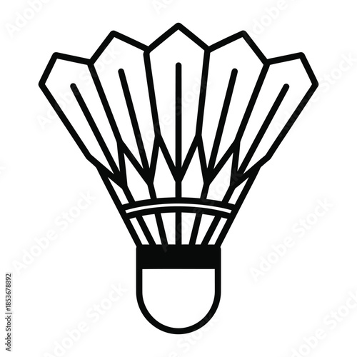 Badminton shuttlecock isolated on white background