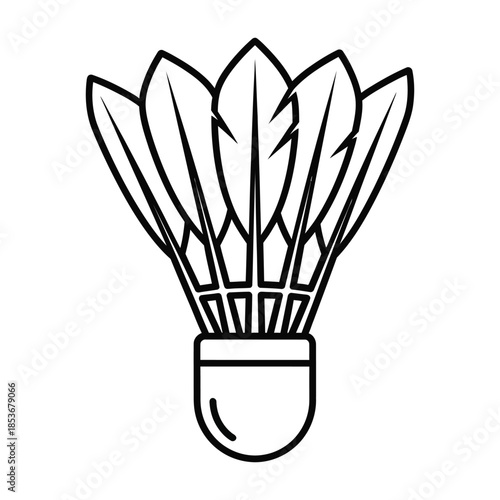 Badminton shuttlecock illustration isolated on white background